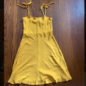 Sleeveless tie strap ribbed dress